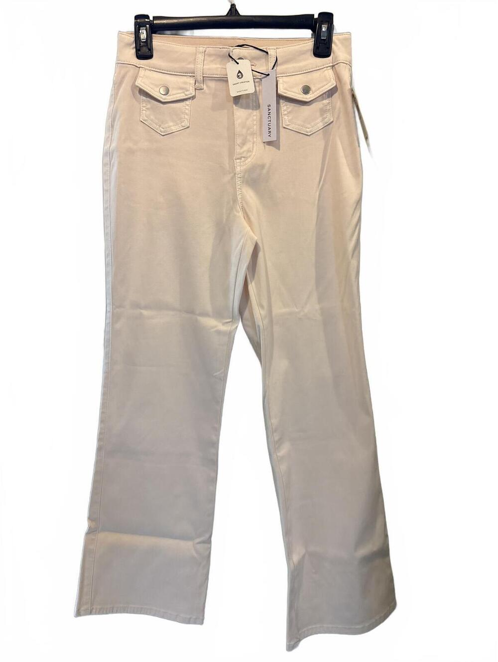 Sanctuary Pink Tint Cream Colored Pants Size 28